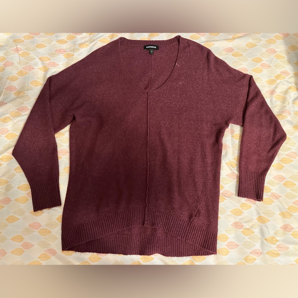 V-neck oversized sweater